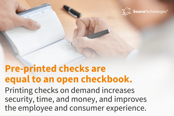 what is a pre-printed check